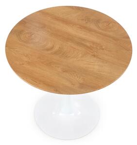 Kulatý stůl Sting bílý / přírodní