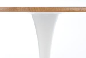 Kulatý stůl Sting bílý / přírodní