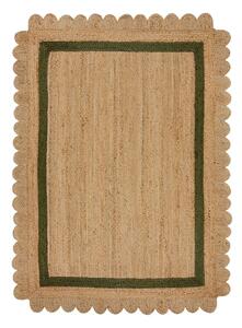 Tmavě zelený/v přírodní barvě ručně tkaný jutový koberec 160x230 cm Grace Green – Flair Rugs