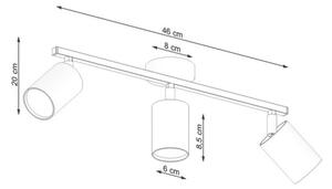 Stropní svítidlo SOLLUX LEMMI 3 černé GU10 3x40W bez žárovky SL.1128