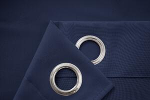 Tmavě modrý závěs OXFORD 140x250 cm Zavěšení: Kovové kroužky