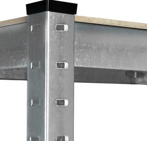 Deuba Regál 170x75x30 cm - stříbrný