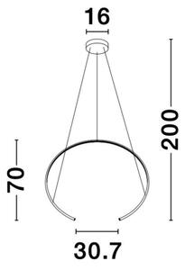 Závěsné LED svítidlo NOVA LUCE BREDA 30W 3000K 9010021