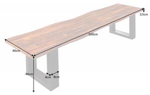 Stolová lavice GENESIS 160 CM masiv akácie Nábytek | Jídelní prostory | Stolové lavice