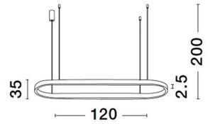 Závěsné LED svítidlo NOVA LUCE CUPPE 58W 3000K bílé 9345625