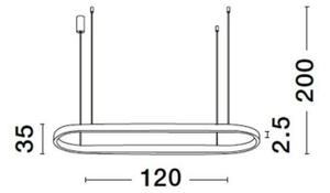 Závěsné LED svítidlo NOVA LUCE CUPPE 58W 3000K černé 9345624