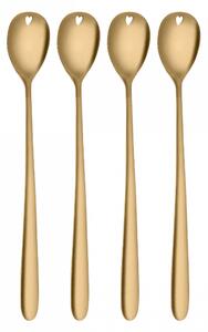 Sola - Latté lžičky se srdíčkem zlaté 4 ks set – Love Cutlery (116626)
