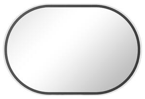 CERANO - Koupelnové zrcadlo Bano, kovový rám - černá matná - 60x40 cm