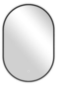 CERANO - Koupelnové LED zrcadlo Balzo, kovový rám - černá matná - 40x60 cm