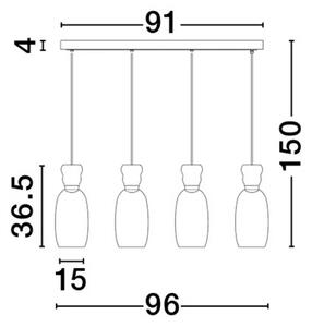 Závěsné LED svítidlo NOVA LUCE PLUMA 32W 3000K 9030548