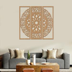 Dřevo života | Dřevěná mandala na zeď OHEŇ | Barva: Buk | Rozměry (cm): 95x90