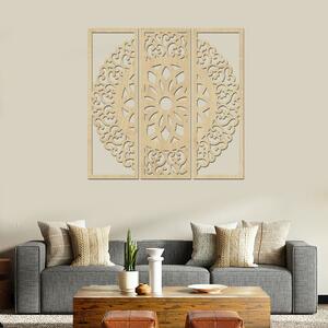 Dřevo života | Dřevěná mandala na zeď OHEŇ | Barva: Javor | Rozměry (cm): 70x65