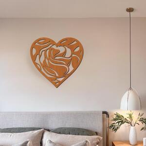 Dřevo života | Dřevěné srdce - LOVE | Barva: Ořech | Rozměry (cm): 40x38