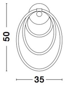 Nástěnné LED svítidlo NOVA LUCE CERELIA 29,5W 3000K 9082091