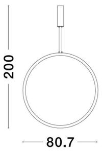 Závěsné LED svítidlo NOVA LUCE CHANGE 48W 3000K 9070170 stmívatelné Triac