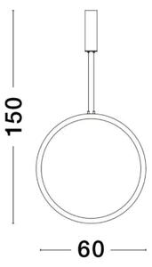 Závěsné LED svítidlo NOVA LUCE CHANGE 36W 3000K 9070167 stmívatelné Triac