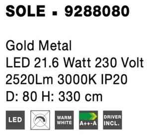 Závěsné LED svítidlo NOVA LUCE SOLE 18W 3000K 9288080