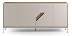 Komoda v dekoru dubu v krémovo-přírodní barvě 180x80x40 cm Lilou – Marckeric