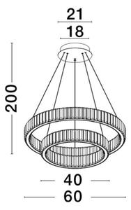 Závěsné LED svítidlo NOVA LUCE AURELIA 46W 3500K 9333068 stmívatelné Triac