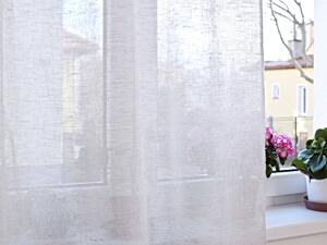 Snový svět Lněná záclona melír s řasením š.250 cm - 100% len Rozměr: 250 x 250 cm