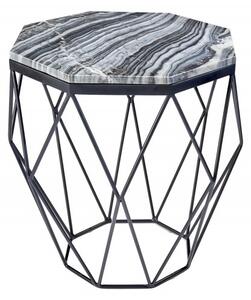 Odkládací stolek DIAMOND NOBLES 50 CM šedý mramor Nábytek | Doplňkový nábytek | Odkládací stolky