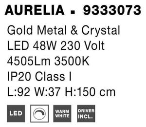 Závěsné LED svítidlo NOVA LUCE AURELIA 48W 3500K 9333073 stmívatelné Triac
