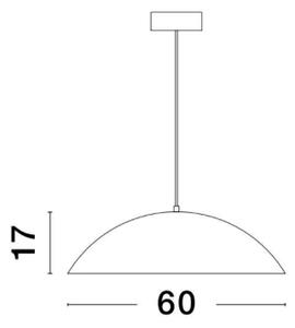 Závěsné LED svítidlo NOVA LUCE GLIM 42W 3000K 9081280 stmívatelné Triac