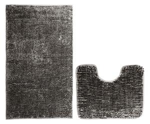 Tmavě šedé WC koupelnové předložky v sadě 2 ks 80x50 cm Bati – Restilo