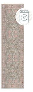Světle zelený pratelný běhoun 60x230 cm Una Floral – Flair Rugs