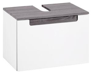 SKŘÍŇKA POD UMYVADLO, bílá, barvy stříbrného dubu, bílá, 60/40/35 cm Held - Koupelnové série, Online Only