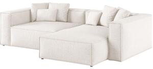 -25 % Dny MOMENTI– Cosmopolitan Design Bílá žinylková rohová pohovka Aveiro 254 cm, pravá