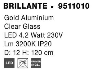 Závěsné LED svítidlo NOVA LUCE BRILLANTE 6W 3200K 9511010