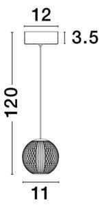 Závěsné LED svítidlo NOVA LUCE BRILLANTE 6W 3200K 9511010