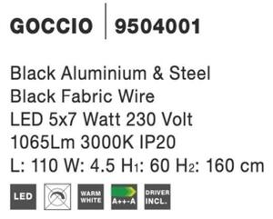 Závěsné LED svítidlo NOVA LUCE GOCCIO 38W 3000K 9504001