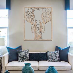 Dřevo života | Dřevěná dekorace na stěnu SLON | Rozměry (cm): 51x60 | Barva: Světlý dub