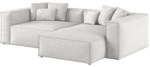 -25 % Dny MOMENTI– Cosmopolitan Design Světle šedá žinylková rohová pohovka Aveiro 254 cm, pravá
