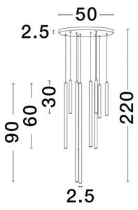 Závěsné LED svítidlo NOVA LUCE TRIMLE 26W 3000K 9287945 stmívatelné Triac
