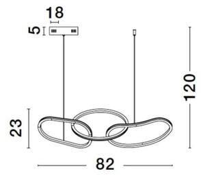 Závěsné LED svítidlo NOVA LUCE GIRISH 41W 3000K 9248110 stmívatelné Triac