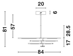 Závěsné LED svítidlo NOVA LUCE RACCIO 48W 3000K 9180780 stmívatelné Triac