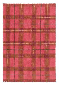Červený pratelný/ručně tkaný bavlněný koberec 90x120 cm Tartan Vintage Red – Lorena Canals