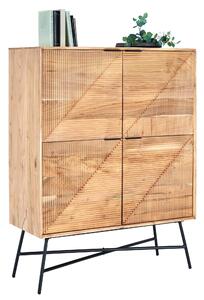 VYSOKÁ KOMODA, akácie, černá, barvy akácie, 105/135/45 cm Ambia Home - Vysoké komody
