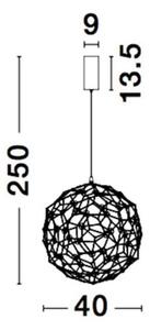 Závěsné LED svítidlo NOVA LUCE SOLE 21W 3000K 9186002