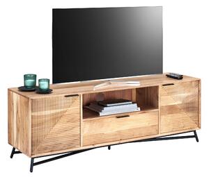 NÍZKÁ KOMODA, akácie, černá, barvy akácie, 145/50/40 cm Ambia Home - Komody z masivu
