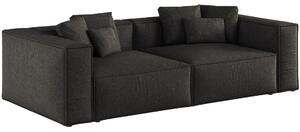 -25 % Dny MOMENTI– Cosmopolitan Design Černá žinylková čtyřmístná pohovka Aveiro 236 cm
