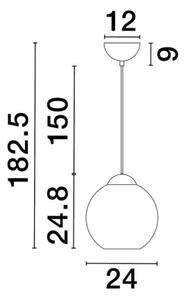 Závěsné svítidlo NOVA LUCE MIDORI E27 9009241 bez žárovky