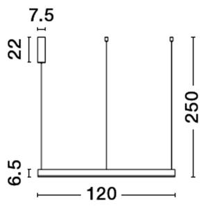 Závěsné LED svítidlo NOVA LUCE MOTIF 72W 3000K 9530202 stmívatelné Triac