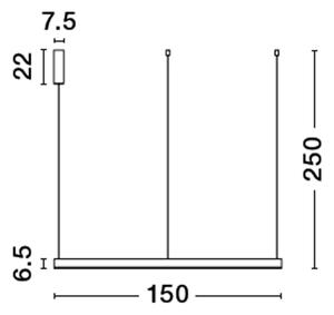 Závěsné LED svítidlo NOVA LUCE MOTIF 80W 3000K 9530205 stmívatelné Triac