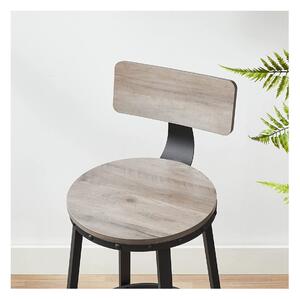 Barová židle KEMA I přírodní/černá, 2ks