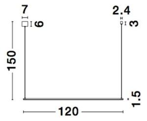Závěsné LED svítidlo NOVA LUCE ELETTRA 20W 3000K 9088101