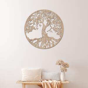 Dřevo života | Dřevěný strom na zeď STROM ŽIVOTA | Barva: Bílá | Rozměry Ø: 30